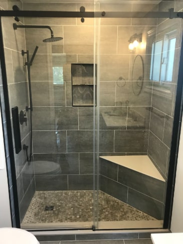 Custom Shower with Corner Bench
