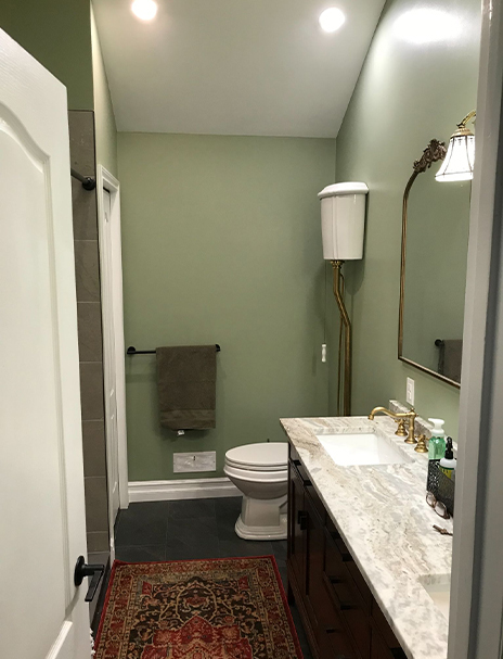 Bathroom Cathedral Ceiling After